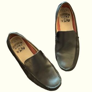 Florsheim Driver Mens Loafer Driving Moccasins Shoes Black Leather Slip-On 9.5 M